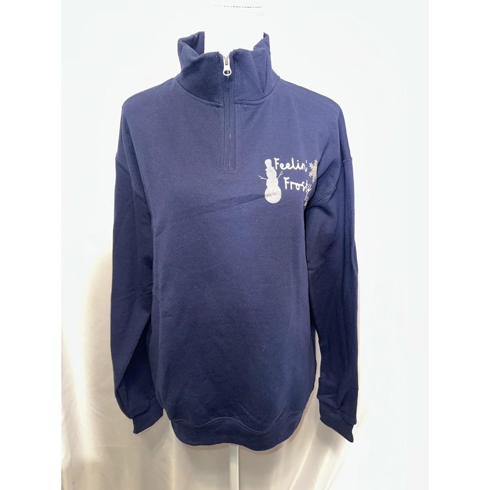 New Jerzees Sweatshirt Womens Size M Feelin Frosty Pullover Long Sleeve